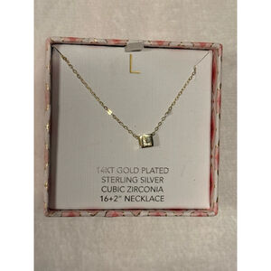 Women's Isabella M. Gold Plated Sterling Silver Necklace One Size Gold L